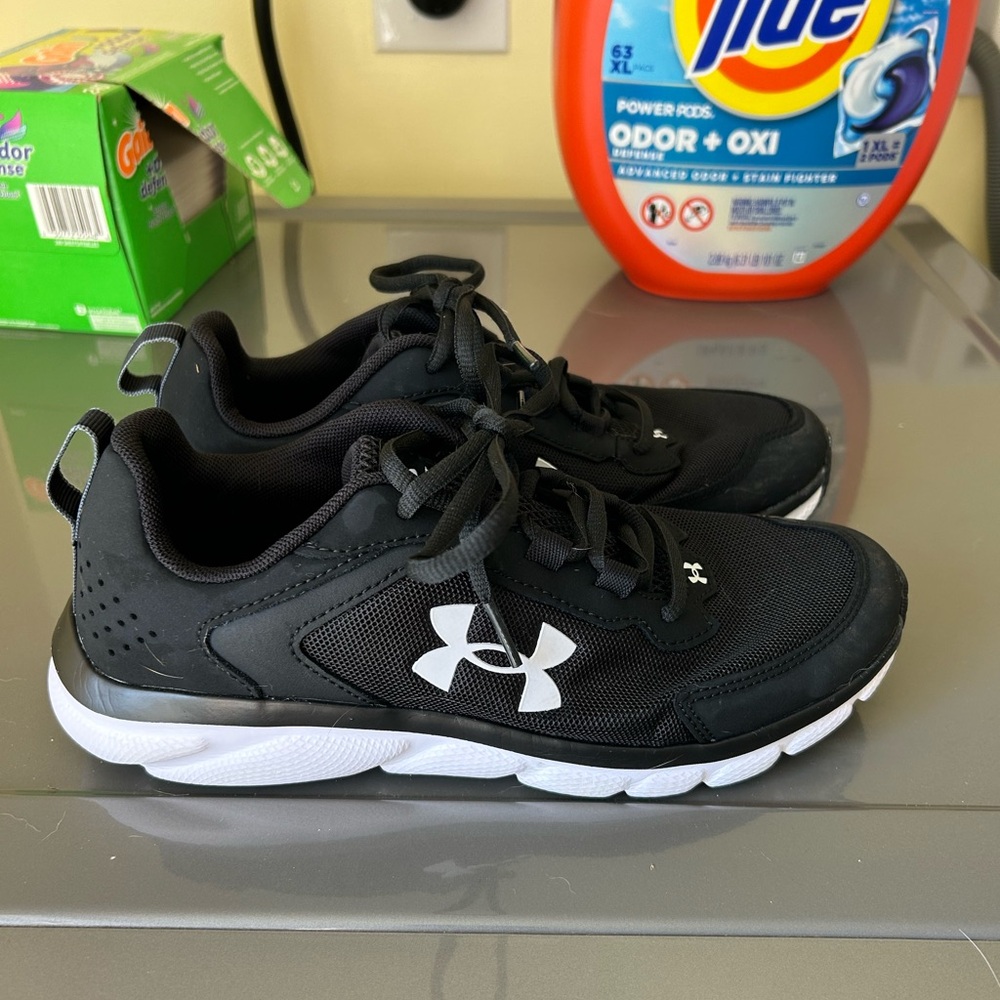 Under Armour Black and White Sneakers
